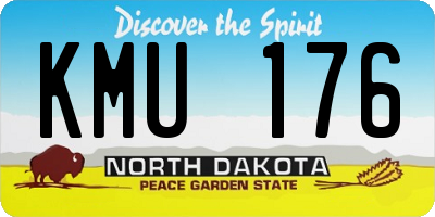 ND license plate KMU176