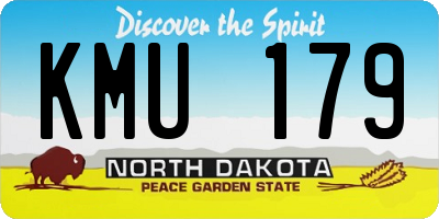 ND license plate KMU179