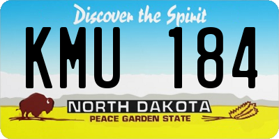 ND license plate KMU184