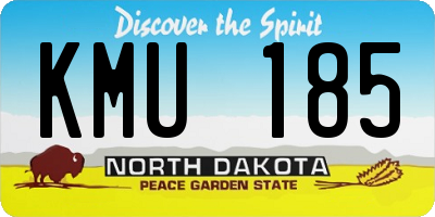 ND license plate KMU185