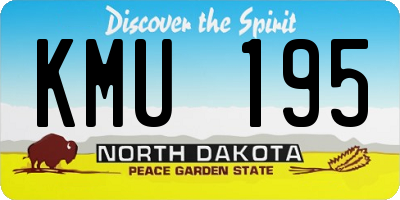 ND license plate KMU195
