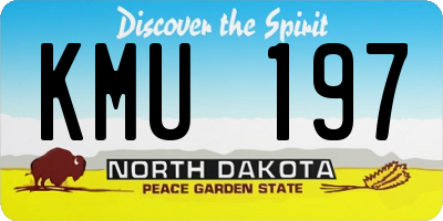 ND license plate KMU197