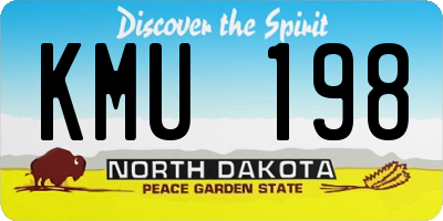 ND license plate KMU198