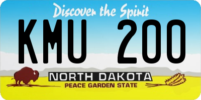 ND license plate KMU200