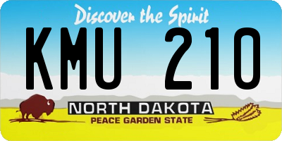 ND license plate KMU210