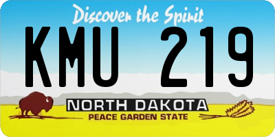 ND license plate KMU219