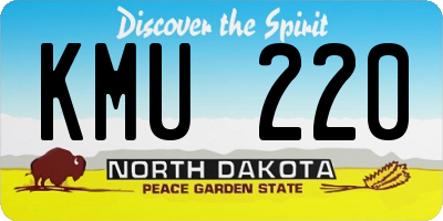 ND license plate KMU220