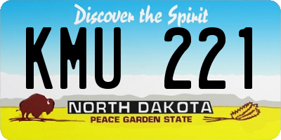 ND license plate KMU221