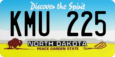 ND license plate KMU225