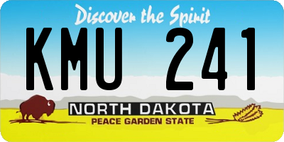 ND license plate KMU241