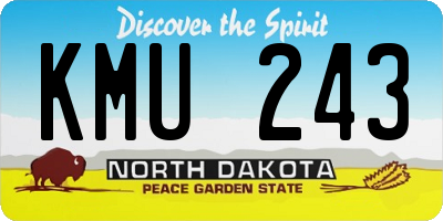 ND license plate KMU243