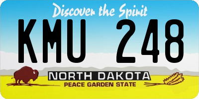ND license plate KMU248