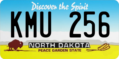 ND license plate KMU256