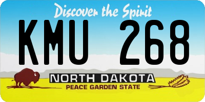 ND license plate KMU268