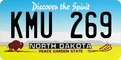 ND license plate KMU269