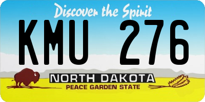 ND license plate KMU276