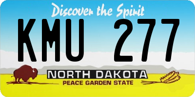 ND license plate KMU277