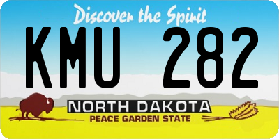 ND license plate KMU282