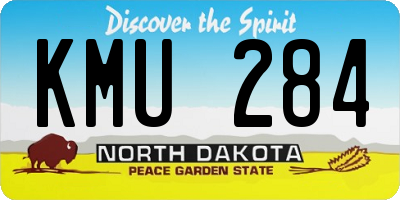 ND license plate KMU284