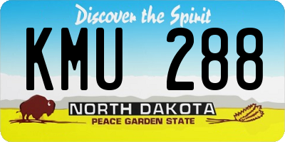 ND license plate KMU288