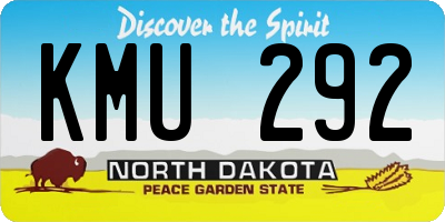 ND license plate KMU292