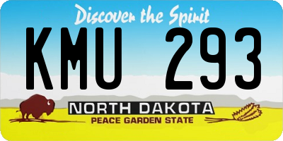 ND license plate KMU293