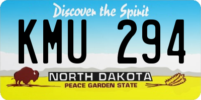 ND license plate KMU294