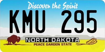 ND license plate KMU295