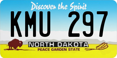 ND license plate KMU297