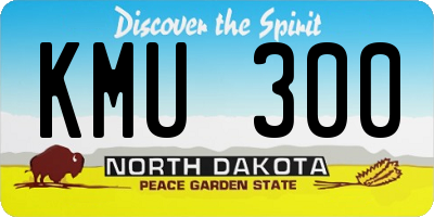 ND license plate KMU300