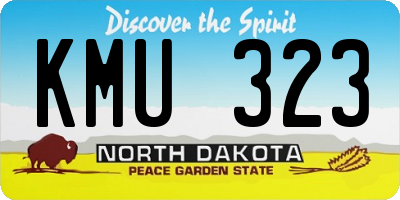 ND license plate KMU323
