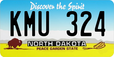 ND license plate KMU324