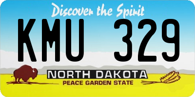 ND license plate KMU329