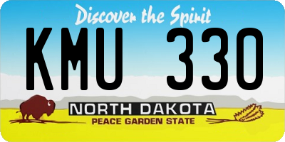 ND license plate KMU330