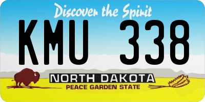 ND license plate KMU338