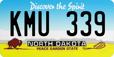 ND license plate KMU339