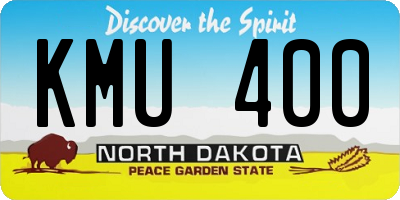 ND license plate KMU400