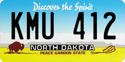 ND license plate KMU412