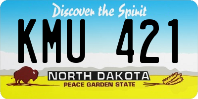 ND license plate KMU421