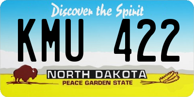 ND license plate KMU422