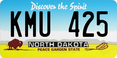 ND license plate KMU425