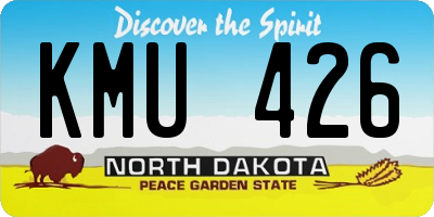 ND license plate KMU426
