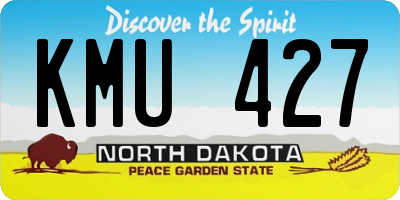 ND license plate KMU427