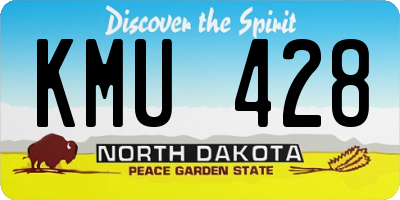 ND license plate KMU428
