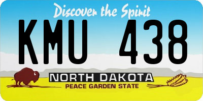 ND license plate KMU438