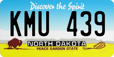 ND license plate KMU439