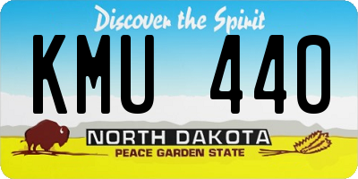 ND license plate KMU440