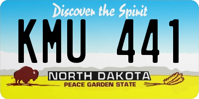 ND license plate KMU441