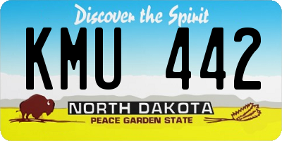 ND license plate KMU442