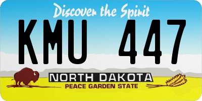 ND license plate KMU447